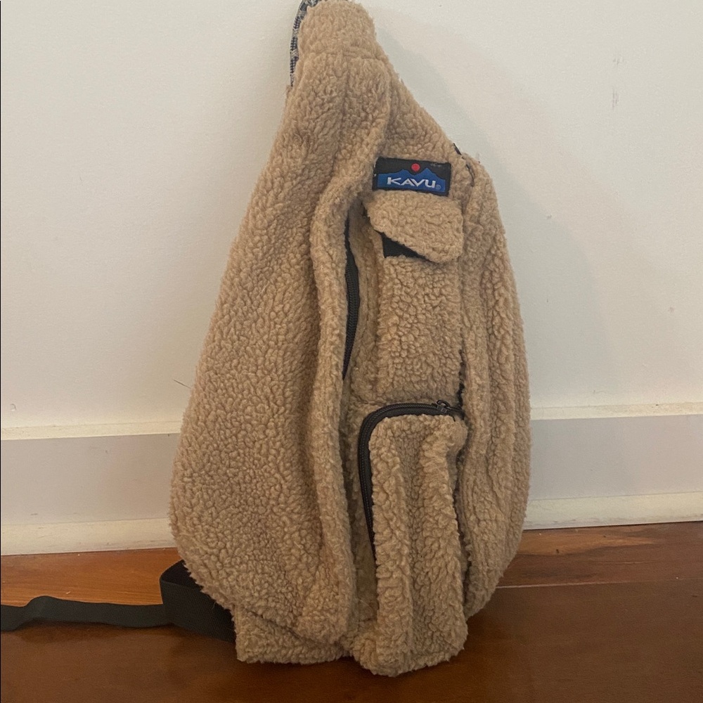 KAVU Fleece Tan Sling Bag
